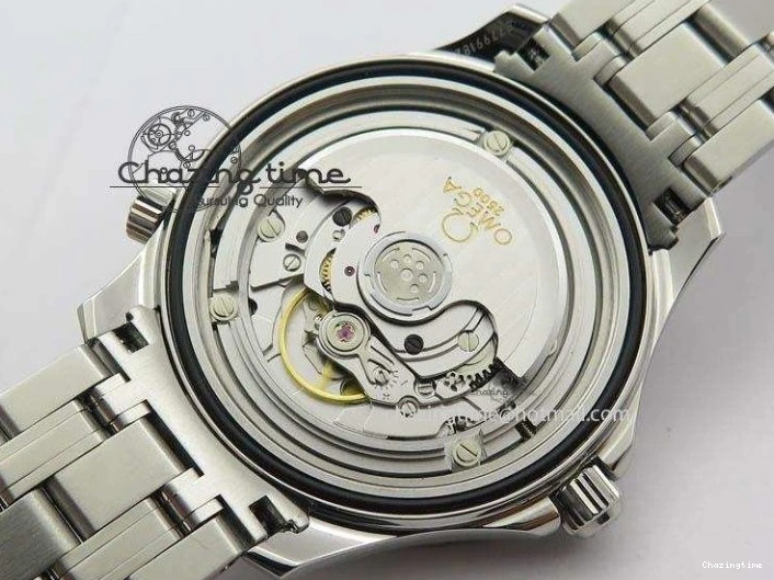 0226 WaterResistant Seamaster 300M SS MK 1:1 Best Edition Blue Dial Blue Ceramic Bezel On SS Bracelet A 8175